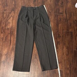 Topshop Black Pinstripe Trousers